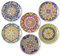 AHX Keramik Teller Set für 6 Personen - Bunte Speiseteller für Salat, Steak & Hauptspeise - Großes Boho Essteller Set - Spülmaschinenfest und Mikrowellengeeignet - 26,7 cm