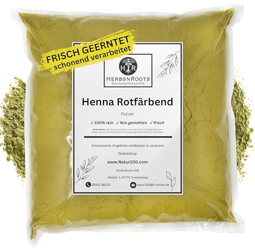 Henna Rot 500g • 100% Rein • Natürliche Haarfarbe • Rotbraun • HerbsnRoots