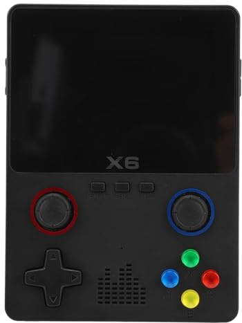 Generic Console di Gioco retrò Portatile con Schermo IPS da 3,5 Scheda di Memoria 32G Doppio Bilanciere 3D per Adulti Bambini 60Hz Gaming MD MAME SMC Emulatore Supporto Uscita TV (BLACK)