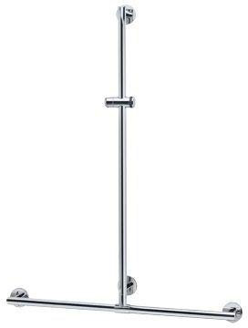 Keuco 34914171111 Duschhandlauf Plan Care 1182 x 1263 mm, frei positionierbar, silber-eloxiert / verchromt
