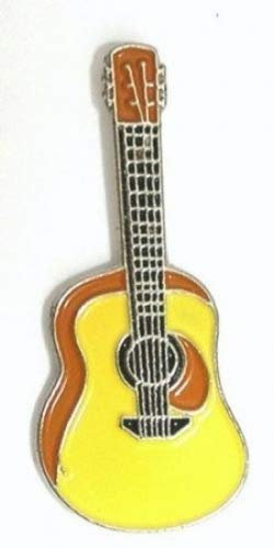 Broche en métal émaillé en forme de guitare acoustique espagnole