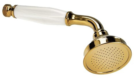 tecuro Nostalgie - Handbrause, 1-strahlig, vergoldete Metallausführung