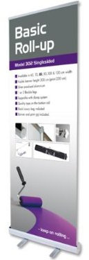 Bannerdisplay Roll Up Basic einseitig 85x200cm Banner Display Werbebanner 4565
