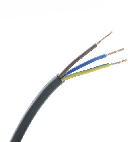25 Meters of Black Flex 3183Y 1mm 10 Amp 3 Core Flexible Black Cable