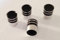 Wheels N Bits Schwarz Und Silber Streifen- Aluminium Ventilkappen Passend Kompatibel mit Saab Seat PKW-Transporter SUV