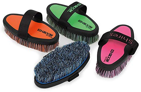 Shires 1397 Ezi-Groom Grip Body Brush Lime Green