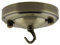Art Deco Emporium Vintage Period Styled Complete Metal Ceiling Rose with Chain Hook (Fully Earthed) in Antique Brass Finish