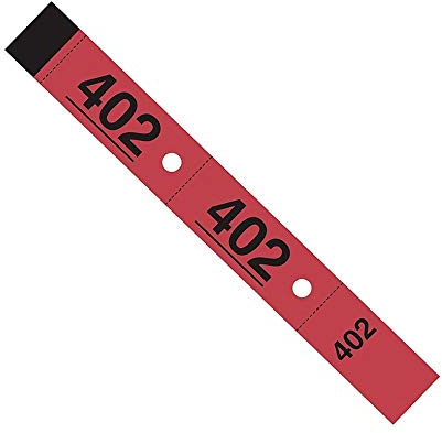 1000 Tickets Vestiaire - ELVE - Numérotation 1 à 1000-3x20cm (Rouge)