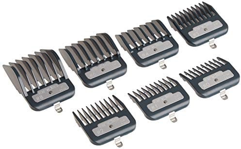 ERIUAES Andis Master Series Premium Metal Hair Clipper Attachment Comb 7 Piece Set, 33645