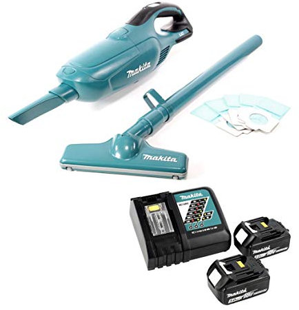 Makita DCL 182 RT Akku Staubsauger 18 V + 2X Akku 5,0 Ah + Ladegerät