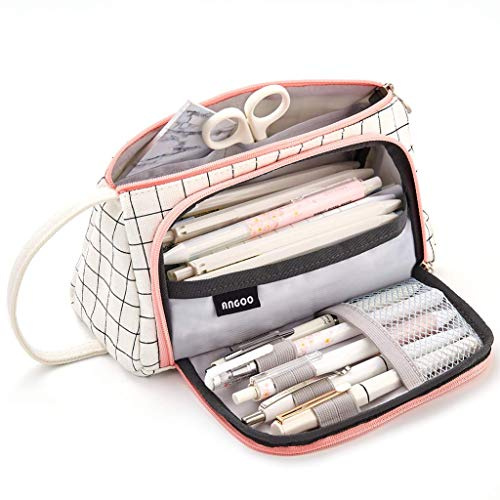 Ulalaza Großes Fassungsvermögen, Federmäppchen, Make-up-Tasche, Aufbewahrungstasche, Organizer, Halter, Bürobedarf