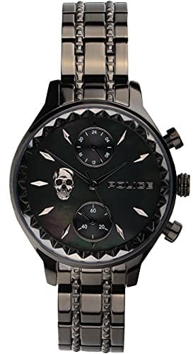 Police Damen Analog Quarz Uhr mit Edelstahl Armband PL16075BSU.30M