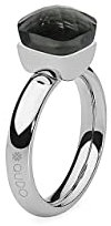 Qudo Firenze Edelstahl Ring mit smoke Stein (54 (17.2))