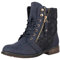 Elara Damen Stiefeletten Worker Boots Spitze Chunkyrayan B9812-KB Dunkelblau-38