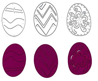 Stencil per punzonatrice: tre uova di Pasqua | compatibile BigShot | adatto per tutte le comuni fustellatrici.