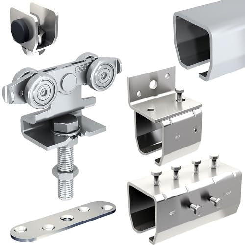 Système coulissant SLID'UP 2000 pour 2 portes extérieures 27 mm max - rails 2 x 1,95 m acier galvanisé - 80 kg