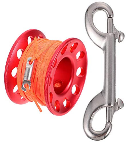BESPORTBLE 30m Tauch Fingerspule, Fingerspule Fußtauchspule mit P-förmigem Haken zum Tauchen 1 Set von Scuba Tauchen Spool Höhle Tauchen Finger Spool Schnorcheln Spool Reel