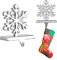 Fowecelt Weihnachten Schneeflocke Weihnachtsstrumpf Halter Halterung Ständer Weihnachtssocken Haken Strebe Dekoration Metall Silber, Weihnachtsstrumpf Kleiderbügel für Kaminsims Deko Schmücken
