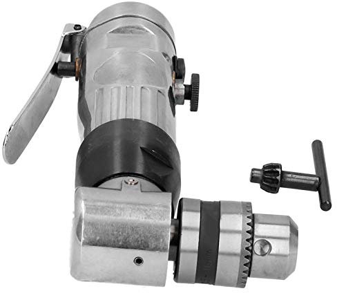 Fafeicy Taladro Neumático De ángulo Recto, Taladro Reversible De ángulo Neumático 90 ° Taladro Neumático Super Herramienta Eléctrica Con Llave, Herramientas De Lijado