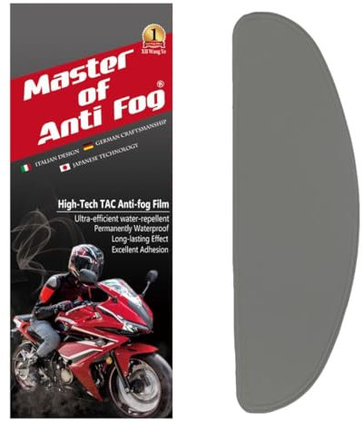 XII WY Universal Motorcycle Full Face Helmet Shield Anti Fog Film Polarized Grey Visor Lens Insert Fog Resistant Waterproof Sticker