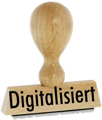 Lagerstempel/Lagertext – Digitalisiert - von Kaufhaus2010 Buchenholzstempel – Lagertextstempel zur Kennzeichnung von Rechnungen und anderen Dokumenten 4 cm lang