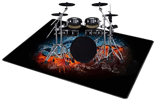 QQDD Drum-Teppich Schlagzeugteppich Schallschutz Teppich Schallschutzmatte rutschfeste Trommelmatte für E Drum Schlagzeug Elektronisch Snare Teppich Snare Drum Rug Schalldicht Teppiche (80CM - 200CM)