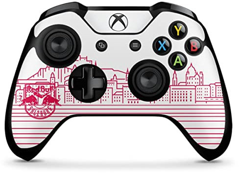 DeinDesign Skin kompatibel mit Microsoft Xbox One X Controller Folie Sticker Eishockey Skyline EC Red Bull Salzburg