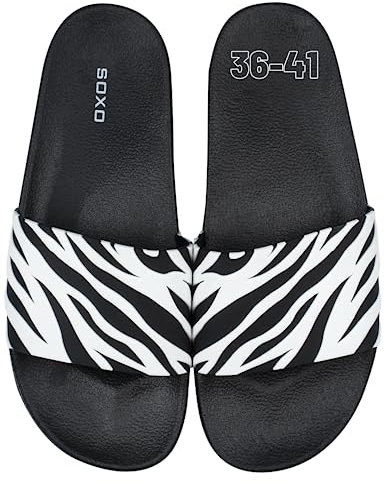 soxo Chanclas Mujer Piscina Flip Flops Playa Chancletas Goma Chinelas Niña Por Casa 36-37 Cebra