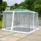 JIEXUHDE Moskitonetz für 3 x 3 m Pavillon - Moskitonetz Sonnenschirm, Insektenschutz Sonnenschirme mit Reißverschluss, Fliegengitter Mückennetz für Gartenschirm(Size:300x300x230cm,Color:Weiß)