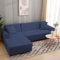 HEYOMART Sofabezug Ecksofa L Form Stretch Sofa Überzug Universal Couchbezug Für 1/2/3/4 Sitzer - 2 Sitzer, Blau (L Form Ecksofa Erfordert Zwei)