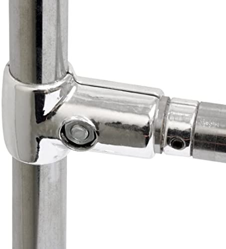 3 Way T-clamp for Walk in Wardrobe Chrome Tubing Hanging Rail System 32mm