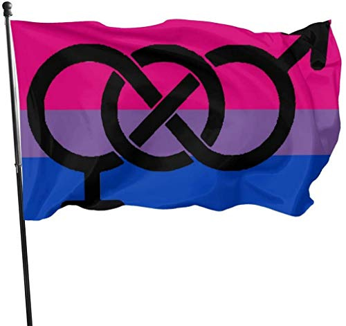 Bisexual Symbol Bi Pride Flags Flag Themed Welcome Party Outdoor Outside Decorations Ornament Picks Home House Garden Yard Decor 3 X 5 Ft Flag