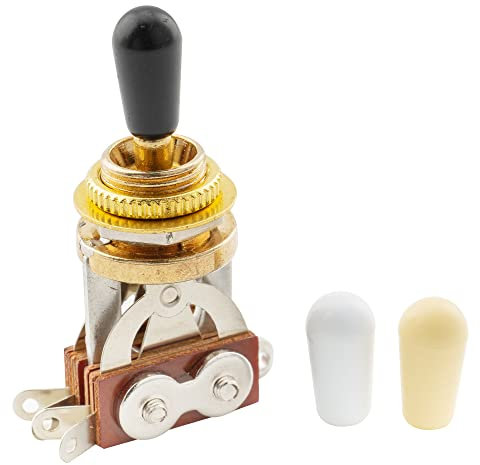 Musiclily Pro 3-Weg Toggle Switch Pickup Wahlschalter für Les Paul Typ E-Gitarre, Gold