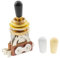 Musiclily Pro 3-Weg Toggle Switch Pickup Wahlschalter für Les Paul Typ E-Gitarre, Gold