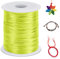 LEREATI Nylonschnur 1.5mm x 100m Nylonfaden Nylon Perlenschnur Satinkordel, Makramee Schnur Nylonschnur für Armbänder Perlen Auffädeln Halskette Schmuckherstellung DIY Handwerk (Fluoreszierendes Gelb)