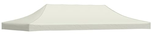 Keketa Toit de Rechange pour Tonnelle et Tente de Jardin, Chapiteau, Bâche Résistante aux UV et à l'Eau, 3 x 6 m, Crème