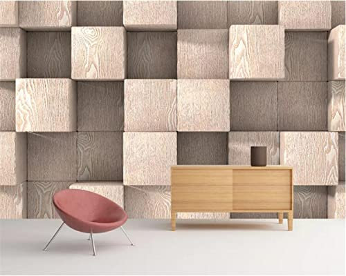 TANYANG Photo Personnalisée Murale Papier Peint 3D Européen Vintage Bois Stéréo Fond Mur Papier Peinture Murale 300Cm(W)×210Cm(H)