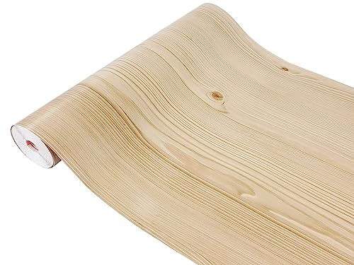 Klebefolie Möbel 90x240 cm | Möbelfolie selbstklebend in Holzoptik | Folie für Möbel zur einfachen Renovierung von Türen, Tischen und Regalen | Klebefolie dekorativ und abwaschbar | Jura Kiefer