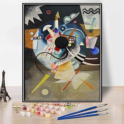 Malen nach Zahlen für Erwachsene A Center Malen von Wassily Kandinsky DIY Ölgemälde Malen nach Zahlen Kits