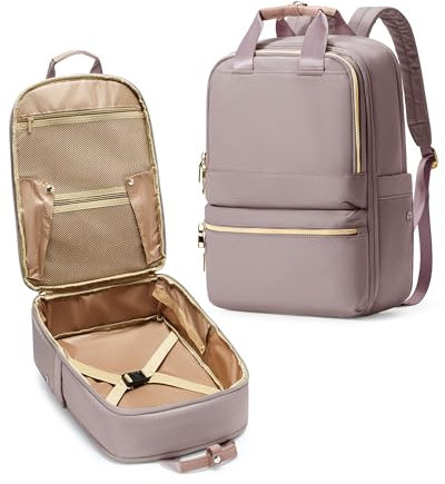 bergsalz Reiserucksack Damen Ryanair Handgepäck 40x20x25 Rucksack Damen Herren Arbeit Handgepäck Rucksack Wasserdicht Travel Backpack Rosa Lila