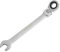 DAKCOS Cle mixte Clé à cliquet 12 mm - Clé à cliquet métrique articulée en CR-V avec finition chromée mate