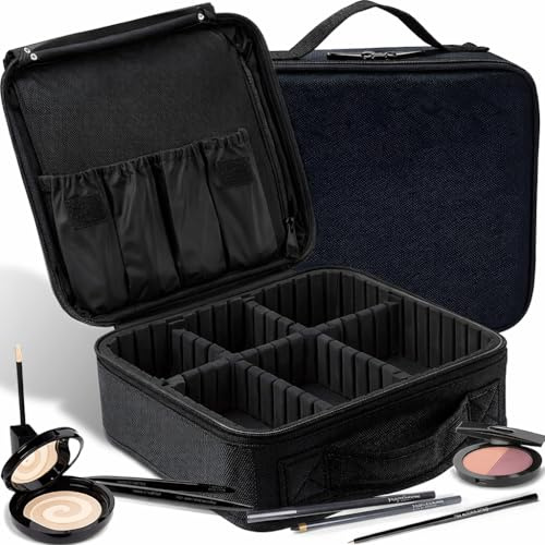 Retoo Kosmetiktasche Damen Portable Reise Make Up Tasche Schminktasche Wasserdicht Kosmetiktasch Portable Organizer für Mädchen Make-up Tasche Kulturtasche Kosmetische Box Multifunktionale Trennwand