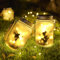 Schmetterlingsfee Solarglas, 2 Stück Hängend Solar Laterne Lichter Für Außen, Solarlaternen für Draußen Garten, Wasserdicht Gartenleuchte Für Drauße für Zuhause Party Garten (Warme)