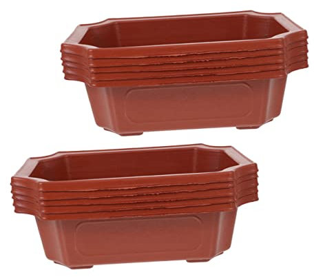 BESPORTBLE 10 Uds Maceta Macetas De Plástico para Exteriores Macetas De Interior Maceta para Flores Plantas De Casa Macetas Grandes para Exterior Ovalc Rojo Oficina Cactus Suculento