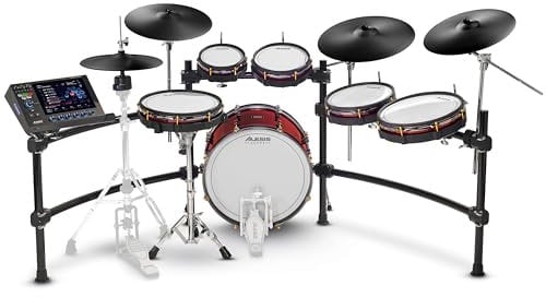Alesis Strata Prime Elektronisches Schlagzeug mit Touchscreen, Triple Zone ARC Becken, Active Magnetic Hi-Hat Controller, Dual-Zone Mesh Heads, 20 Kick, 215 000 Multi-Kanal Samples