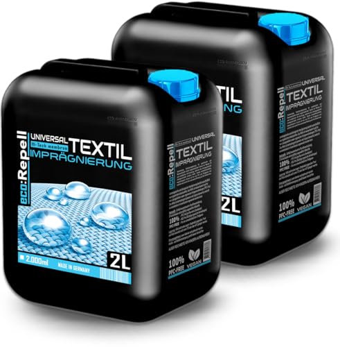 eco:Repell 2x2L UNI Zelt + Pavillon + Markise Textil Imprägnierspray - imprägnierung für alle Textilien wie Polster Möbel Sofa Cabrio Verdeck Autopolster PFC-Frei
