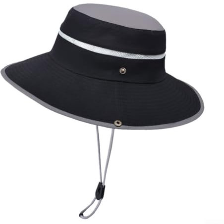 SMZhomeone Gorro de pescador de secado rápido con cuerda resistente al viento, ideal para montar al aire libre, como se muestra en la imagen., Taille unique