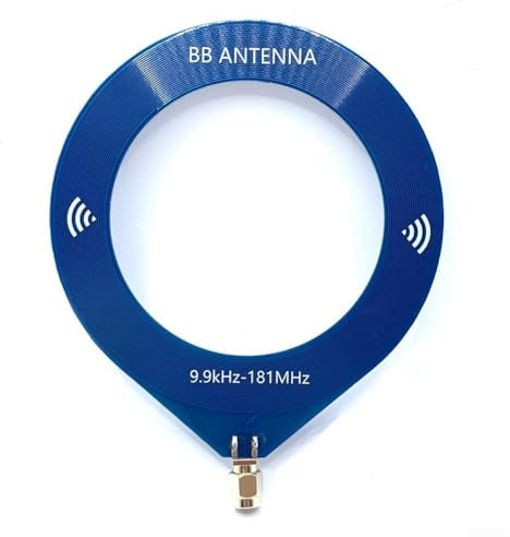 Tragbare für MW-SW-Antenne für Radio, kleine Rundantenne, Breitband, 9,9 kHz - 181 MHz Frequenz, kreisförmige Breitband-Schleifenantenne