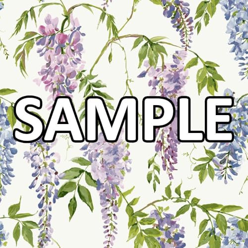 World of Wallpaper Wisteria Tree and Flowers Hand Painted Smooth Wallpaper Sample for Living Room, Bedroom, Hallways, Feature Walls - Lilac (203601) Sample