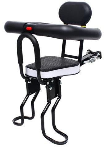 QUIOTUIR Siège de Vélo Avant Siege Velo Enfant Porte Bebe Velo Siège Avant de Sécurité Double Point Fixe pour Âges de 6 Mois à 3 Ans